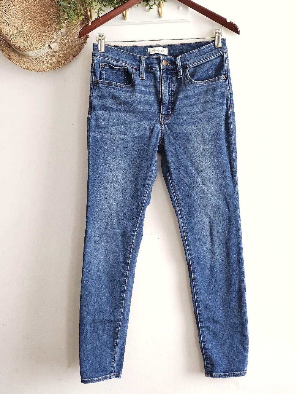Madewell 9" Mid-Rise Skinny Jeans Size 28 Medium Wash Stretch Denim